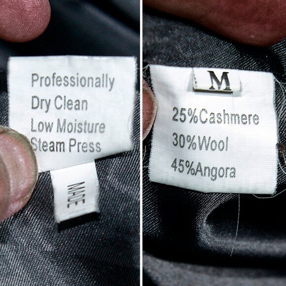 Woman cashemere/angora/wool short coat with arctic fox collar and cuffs - Picture 13 of 16